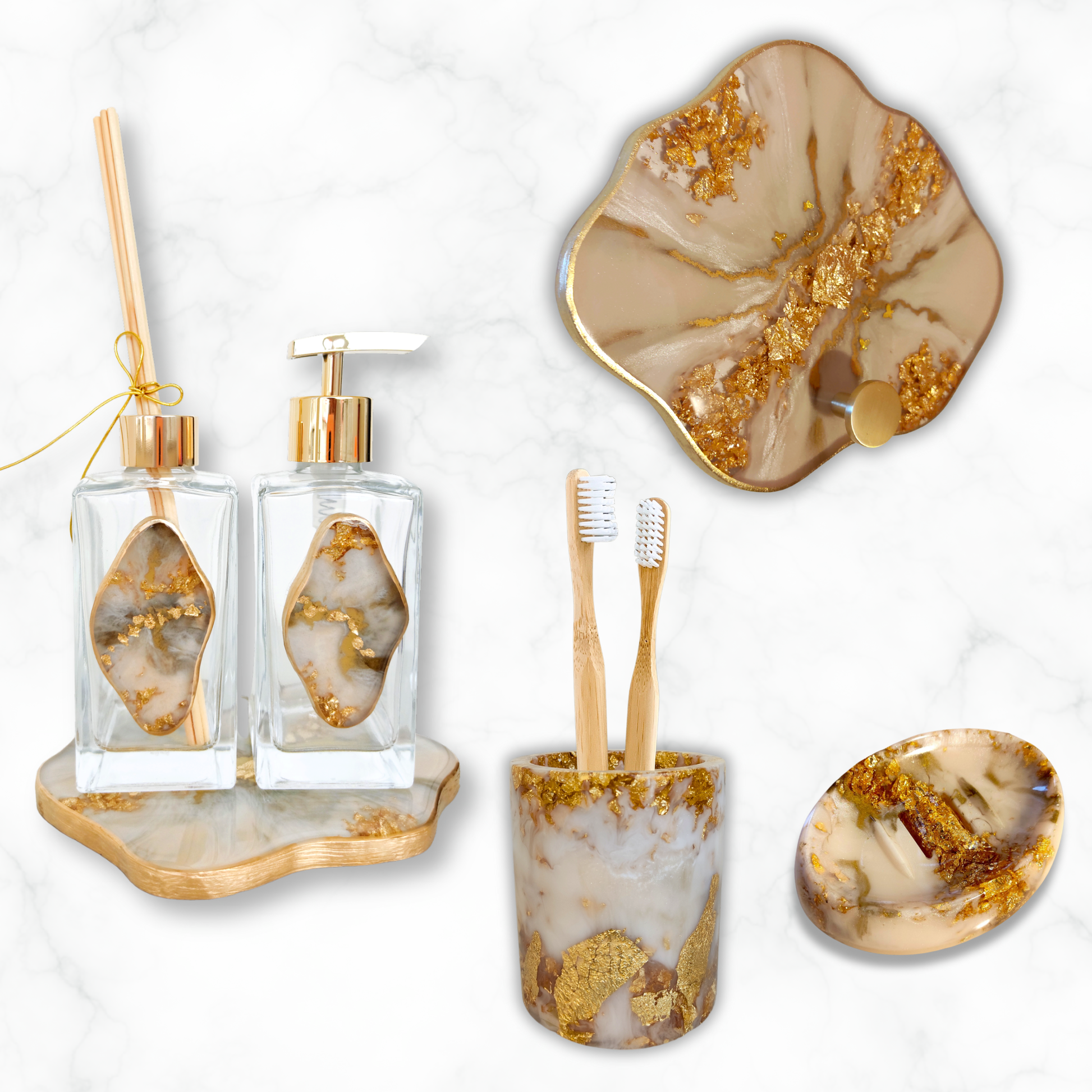 Combo Lavabo | Linha Fleur Gold