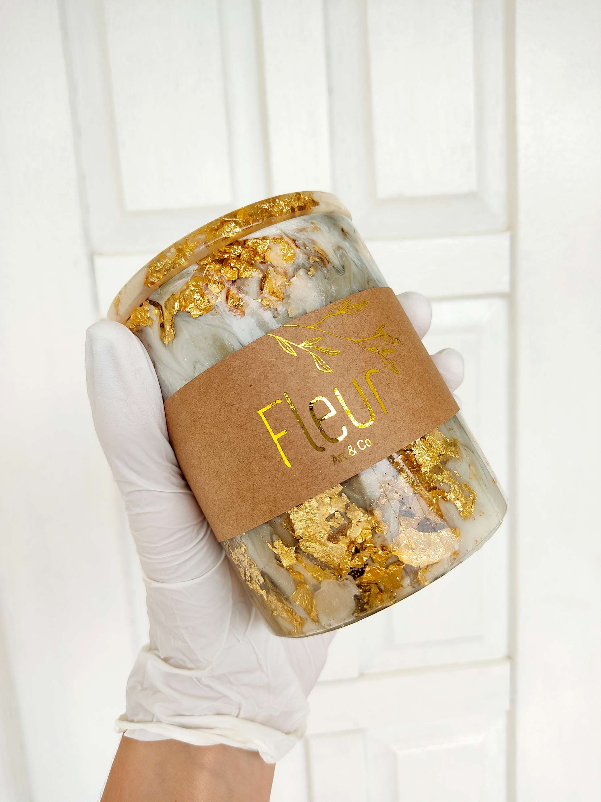 Porta Algodão | Linha Fleur Gold