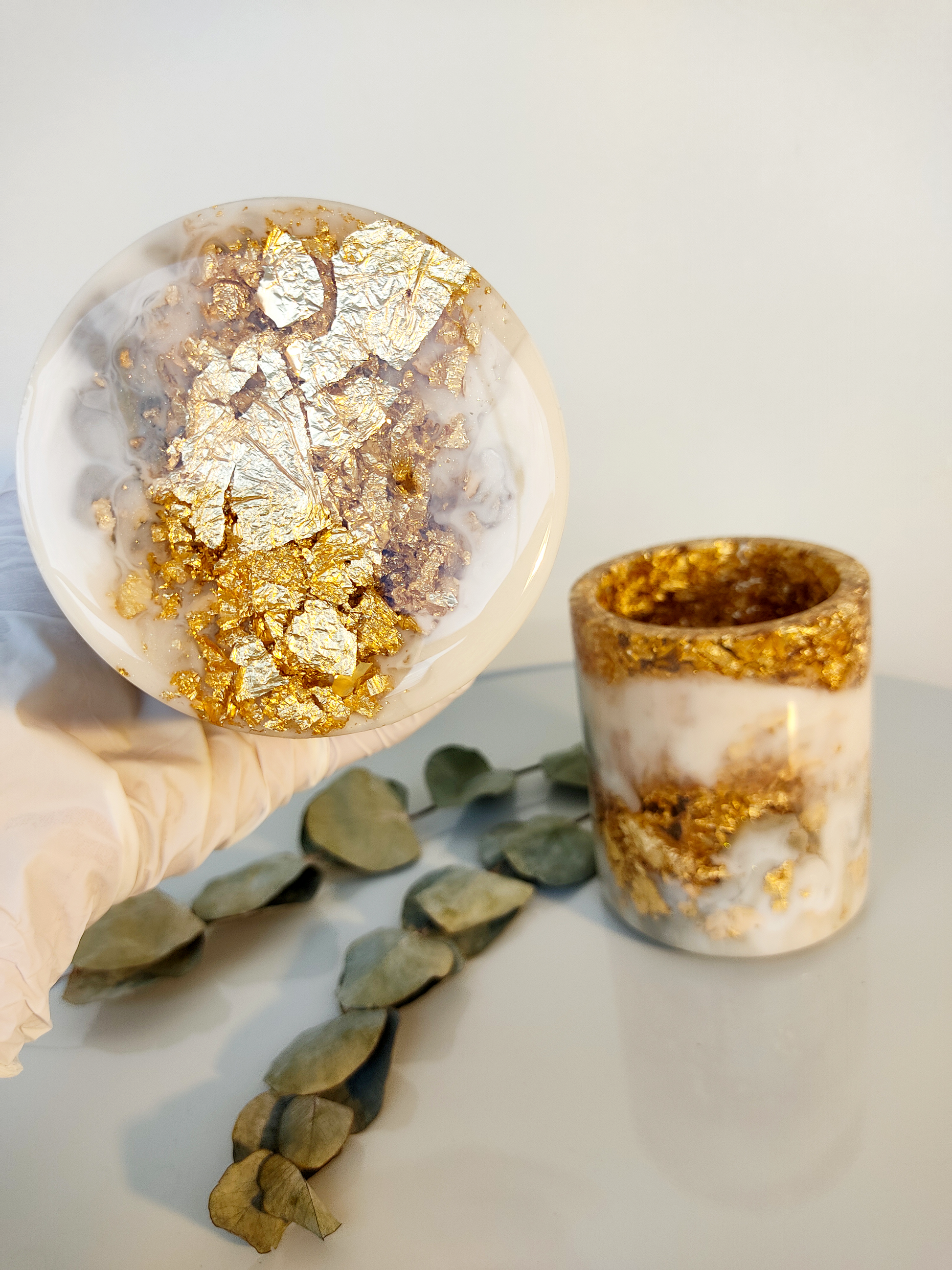 Porta Algodão | Linha Fleur Gold