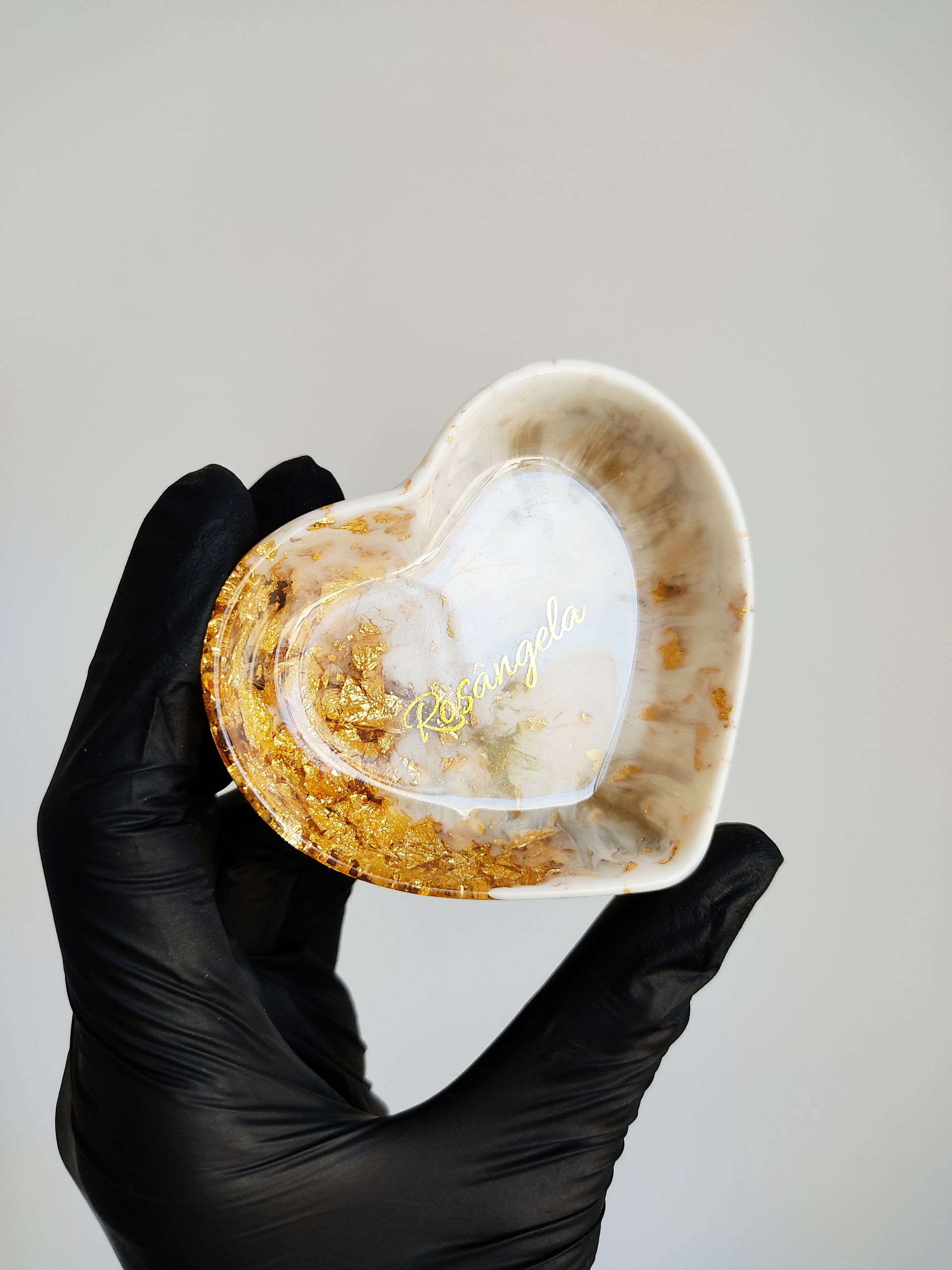 Mini bowl/porta-joia coração | Linha Fleur Gold