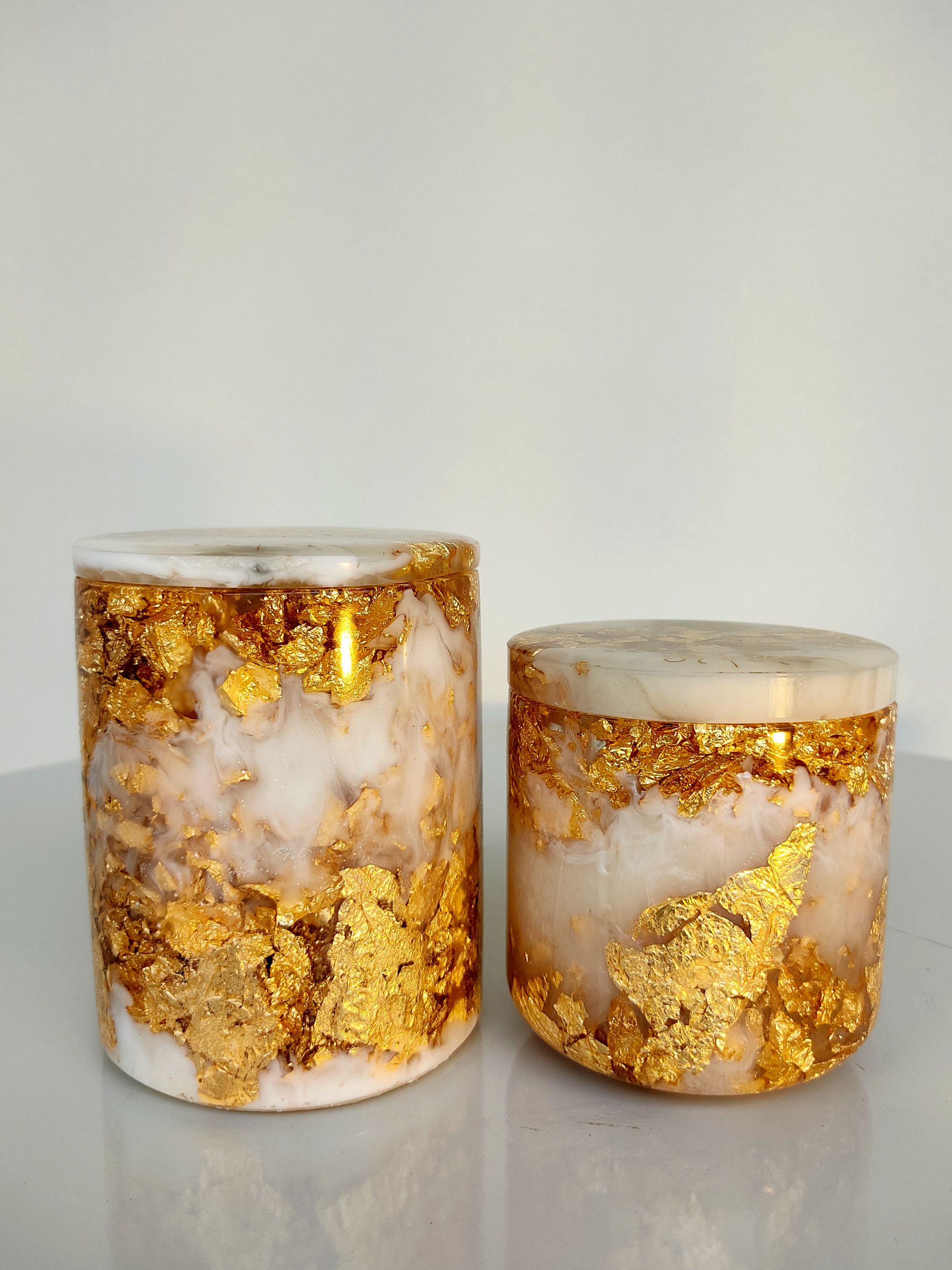 Kit de Potes - Algodão e Cotonete | Linha Fleur Gold