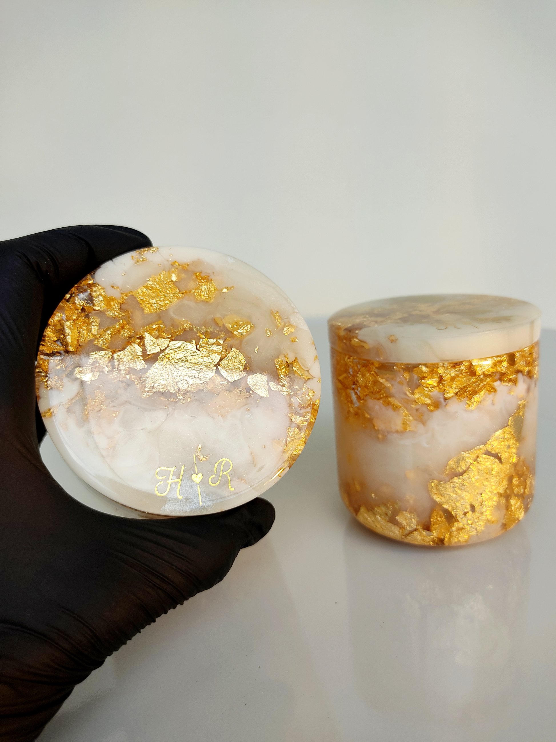 Kit de Potes - Algodão e Cotonete | Linha Fleur Gold