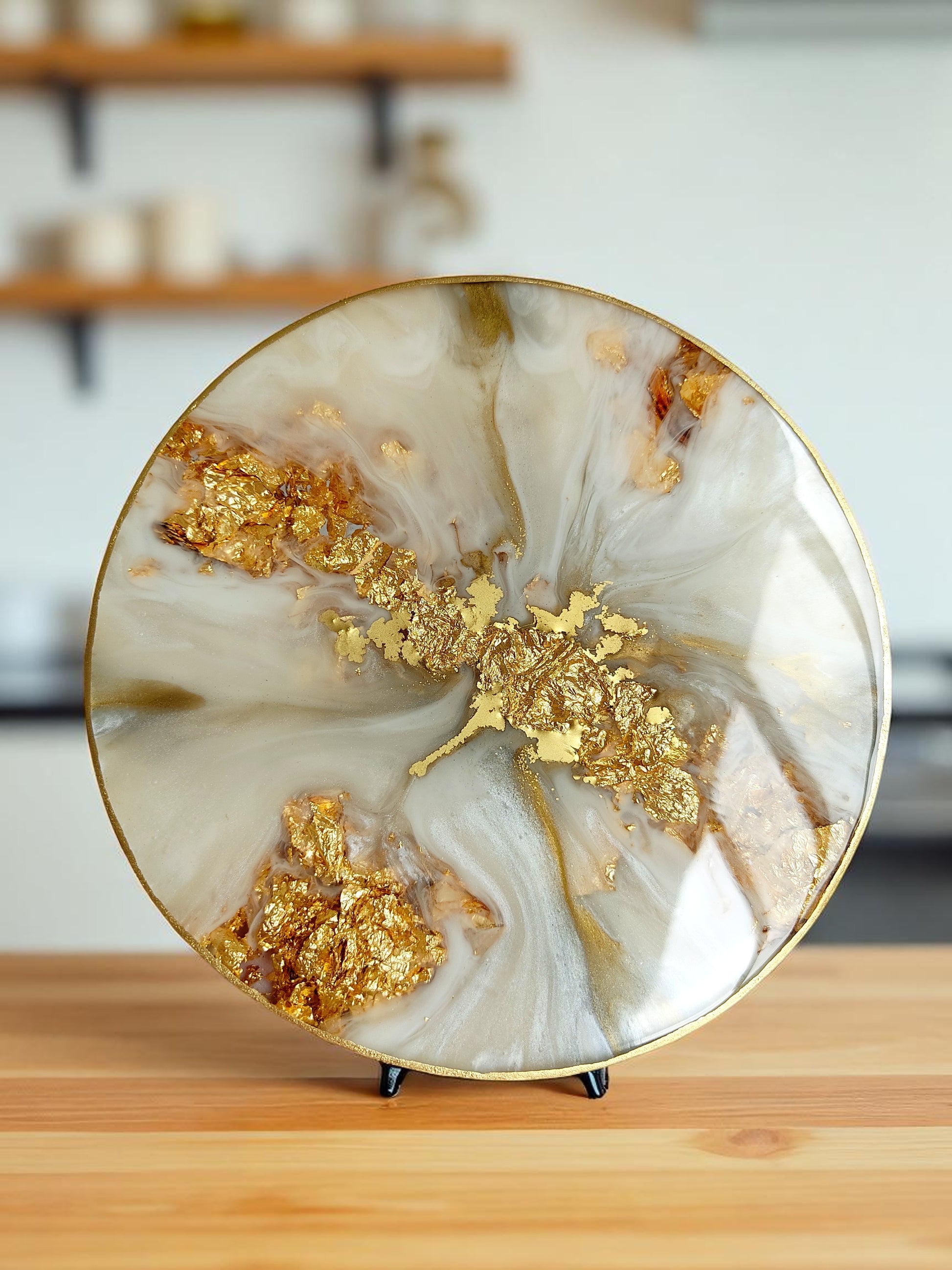 Platter redondo | Linha Fleur Gold