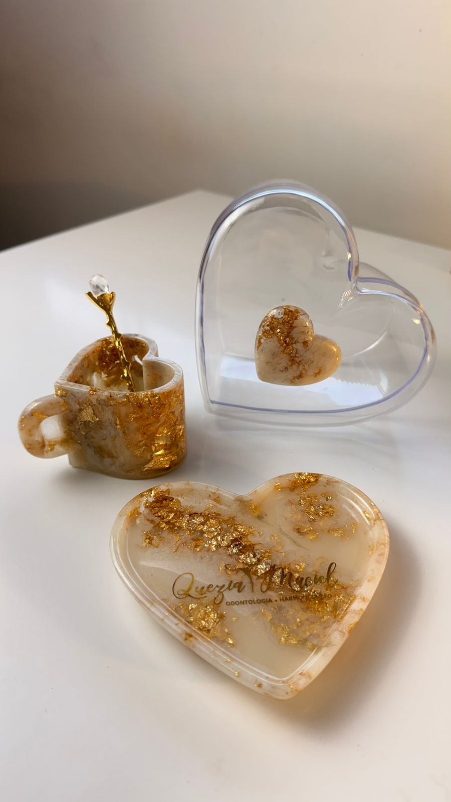 Kit Amour Gold: Xícara com pires
