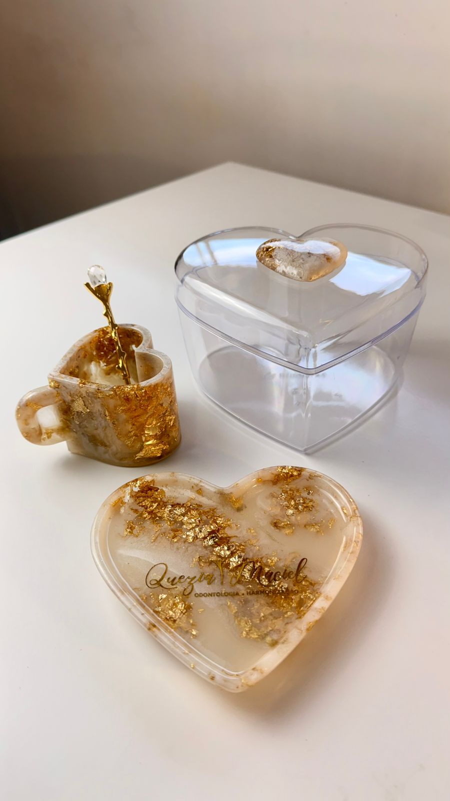 Kit Amour Gold: Xícara com pires