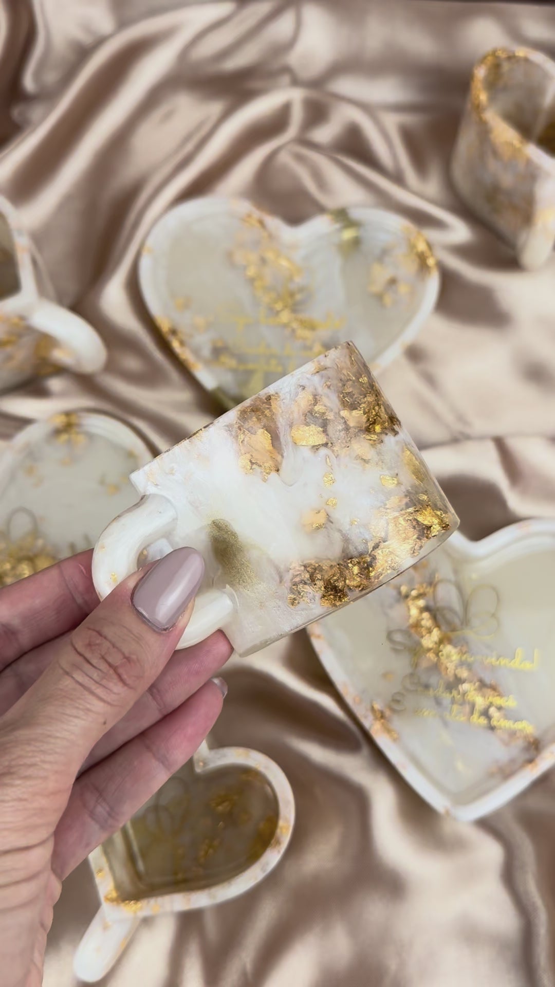 Kit Amour Gold: Xícara com pires