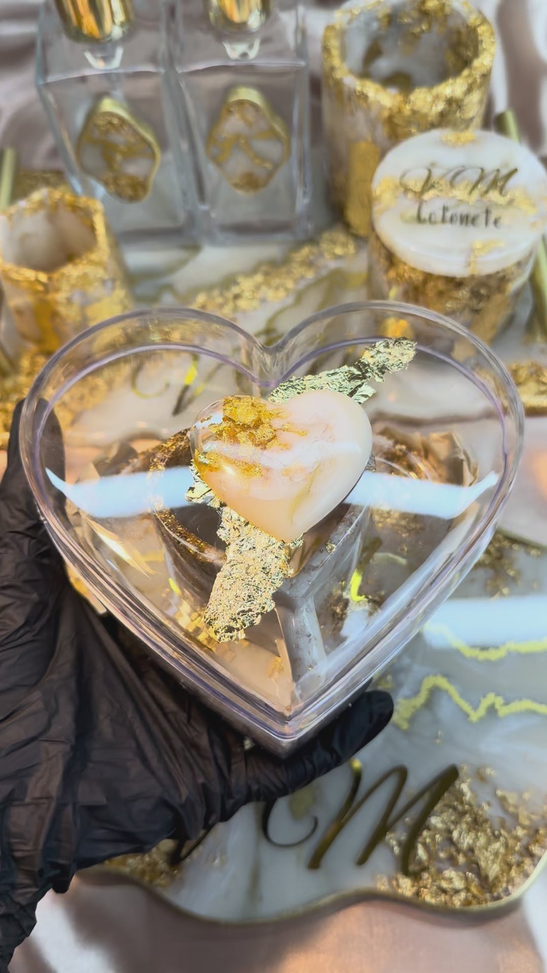 Kit Amour Gold: Xícara com pires