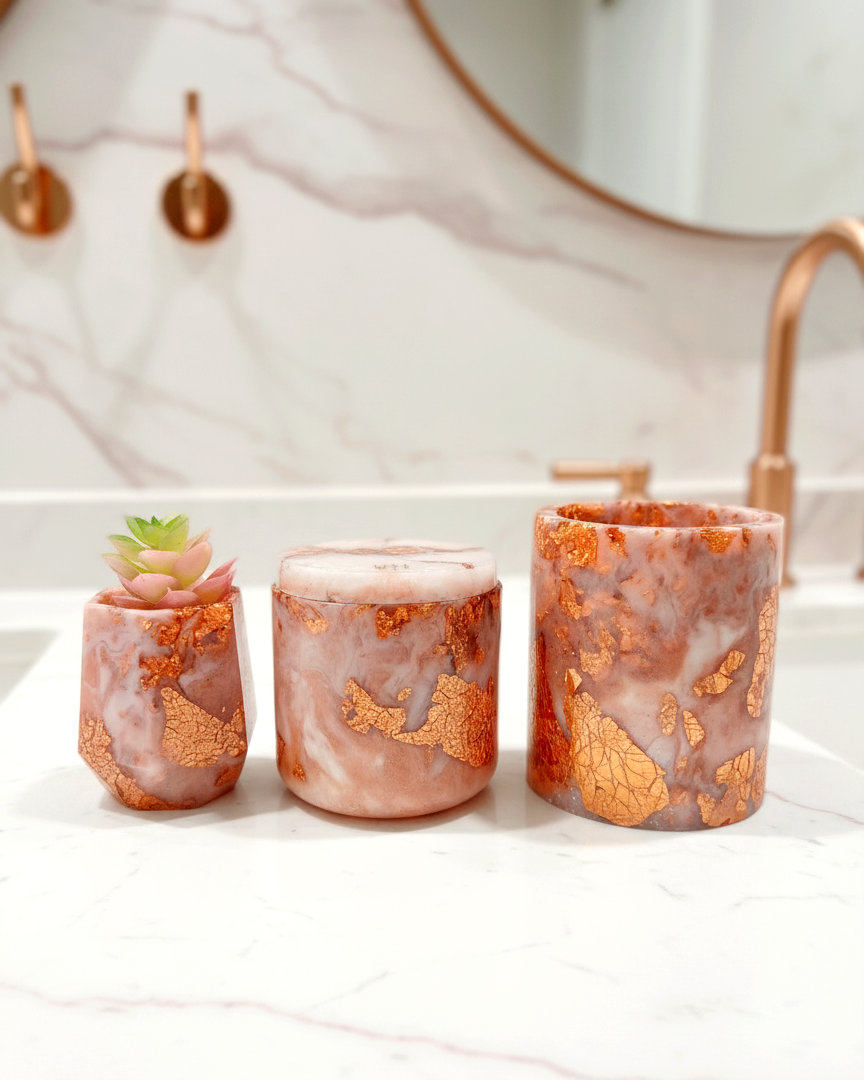 Vasinho hexagonal | Linha Fleur Gold